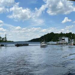 Late addition. This photo Bill took of me coming through North Landing Bridge yesterday.
