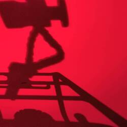 Das Rücklicht meined Fahrrads malt hübsche Muster an die Wand