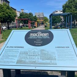 The archaeological park at the end of Rue William where Montreal began.