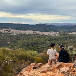 Taking a break on the hiking trails
