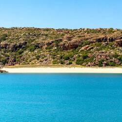 Inviting water and beach ... crocs & sharks make it dangerous ... no swimming.