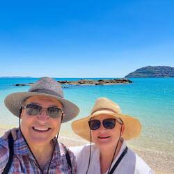 Landing beach for the Wandjina rock art hike — Wollaston Bay ... Kimberley, WA.