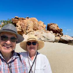 Landing beach for the Wandjina rock art hike — Wollaston Bay ... Kimberley, WA.