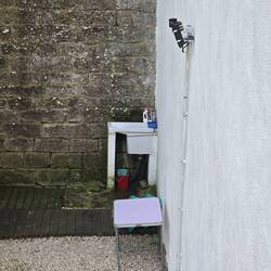 Doing washing the old fashioned way!