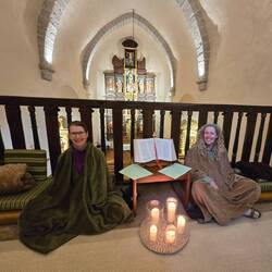 Pilgrim evening blessing with the nuns