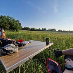 ... Campingstühle raus, Bierchen auf und Entspannung an 😁