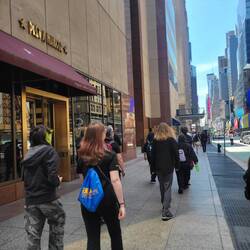 Off to lunch with our 9 students. I walked at the back of the group,ensuring we didn't lose anyone.