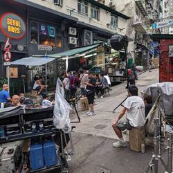 Filmdreh in der Stadt