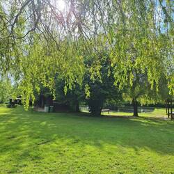 Blick auf die Angelteiche