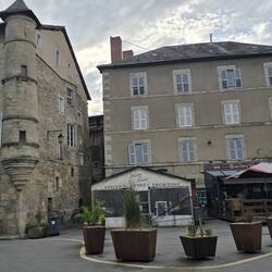Some very large houses in the town centre