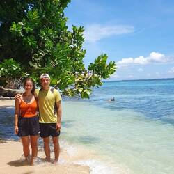 Angekommen am Zapatilla Strand.