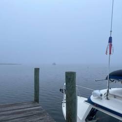 Fog in Manteo this morning.