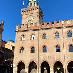 The Clock Tower overlooking Piazza Maggiore