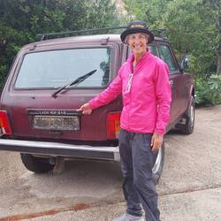 Maa wanted a pic with this Lada, as was one of her families car