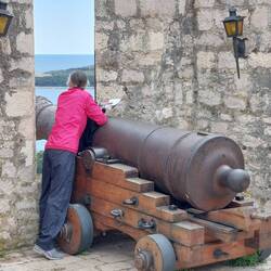 These cannons protected the town n inhabitants from attacking sea forces