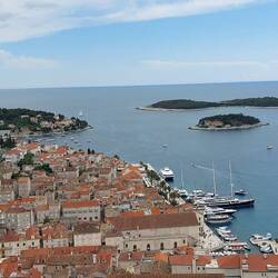 Overlooking the town of Hvar
