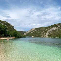 Strand an der Krka