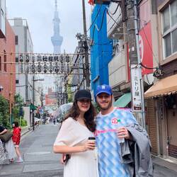 Margot and Ben, with Skytree in background