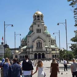 gold domed basilica, Sofia
