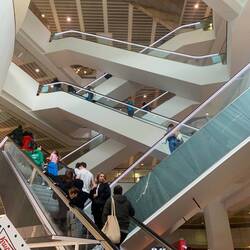 Even indoor mall is full of people