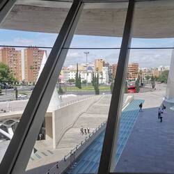 Links hinter den roten Häusern ist meine Wohnung