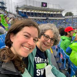 Judy and Sarah at the game
