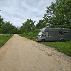 Free overnight parkup, just on village edge. Very quiet, without any services