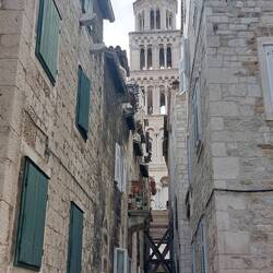 The bell tower attached to the Cathedrsl of St Domnius