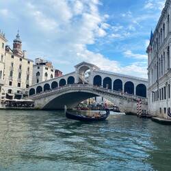 Rialto Bridge and gondola
