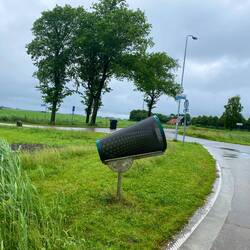 Abfallkübel für Fahrradfahrer