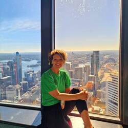 Auf dem 250m hohen Sydney Tower Eye, fantastischer Blick über die Stadt