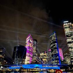 wunderschön leuchtende City