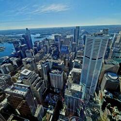 Blick aus dem Auge, schön hoch