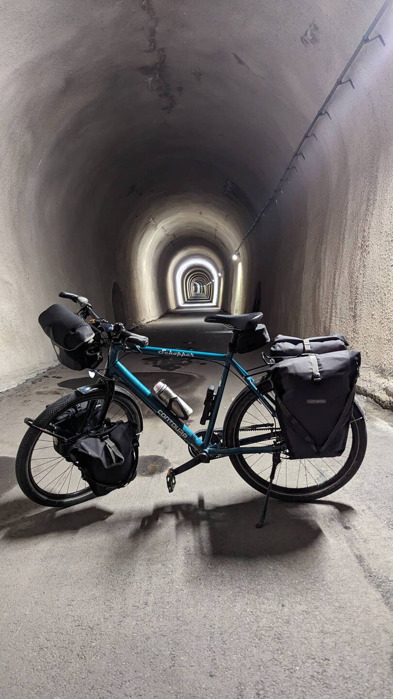 Very swiss to have a full tunnel for cycles