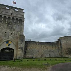 The village main street leads up to the remains of the Château fort