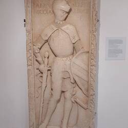 This 7 foot carved Sarcophagus lid was for the body of a very wealthy person