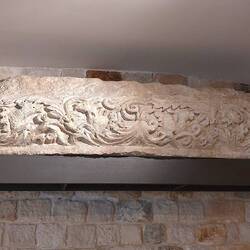 This frieze originally adorned the walls within the domed cathedral