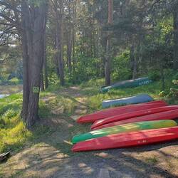 Boote warten auf ihren Einsatz