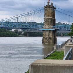 John A. Roebling Suspension Bridge, Cincinnati OH to Covington KY