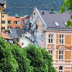 Murals on the sides of houses