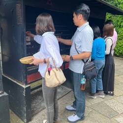 Getting ready to wash their money