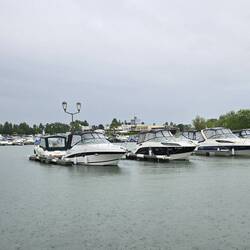 The marina had a number of large boats