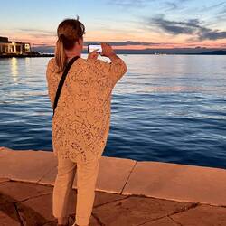 So einen schönen Sonnenuntergang wie gestern werden wir heute nicht haben