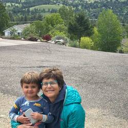My cousin Elizabeth and her grandson Freeman. They live in Missoula