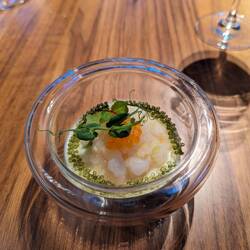 Botan Shrimp, Sea Grapes, Yushi Tofu