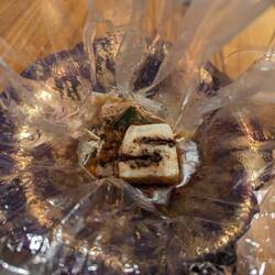 Diamond Squid, Shell Ginger, Touchi Garlic Chive, Jinhus Ham