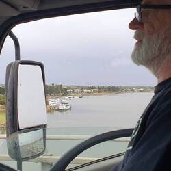 Going over Mouth of the Murray bridge...