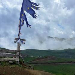 This EU flag has been here a while.