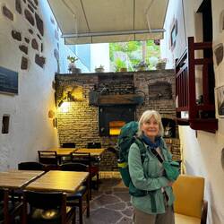 Grabbing a coffee at cute little coffee shop
