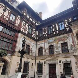 Peles Castle courtyard